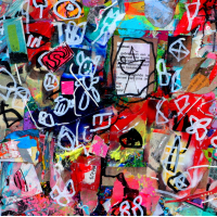 Collage Basquiat stijl 