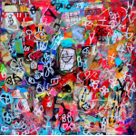 Collage Basquiat stijl 