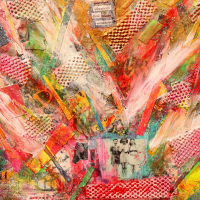 Collage kunstwerk 'Good Vibrations' 