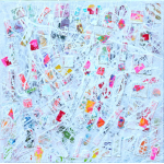 Modern schilderij à la Pollock 'Positive energy'