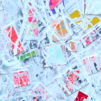 Modern schilderij à la Pollock 'Positive energy'