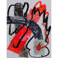 Collage schilderij 'Bloom' 