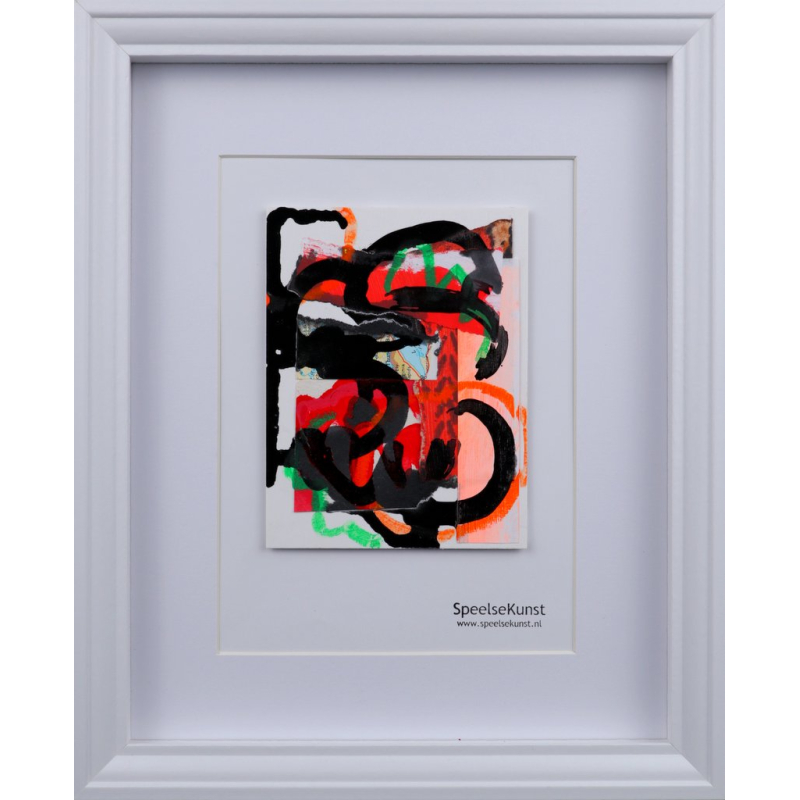 Collage schilderij 'What's going on?' | SpeelseKunst