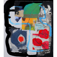 Collage schilderij 'Equanimity'