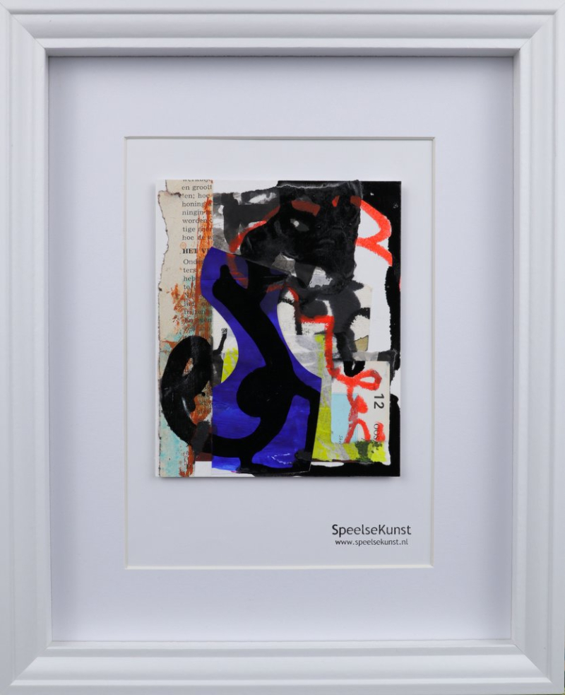 Collage schilderij 'Transformatieproces' 