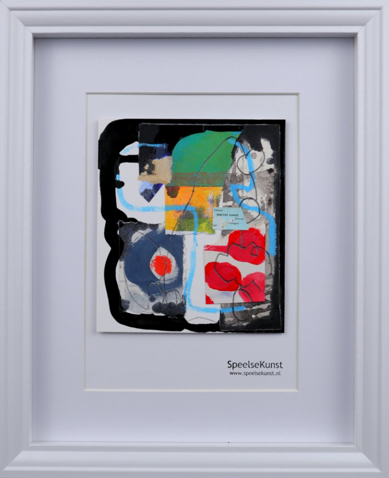 Collage schilderij 'Equanimity'