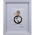 Collage schilderij 'Round and around we go'