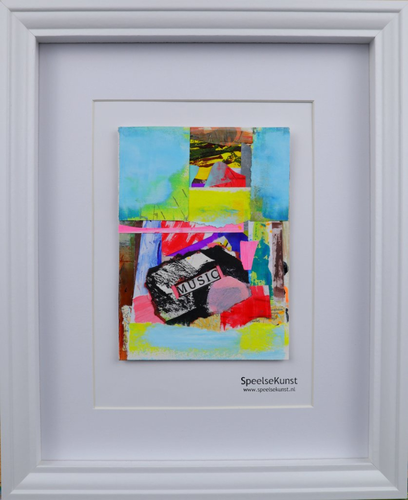 Mixed media collage 'Music' 