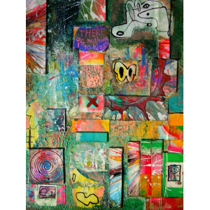 Collage kunstwerk 'There is nothing to hide'