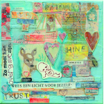 Collage kunstwerk 'Wees een licht voor jezelf' VERKOCHT