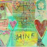 Collage kunstwerk 'Wees een licht voor jezelf' VERKOCHT