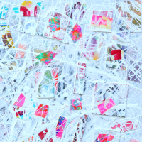 Modern schilderij à la Pollock 'Positive energy'