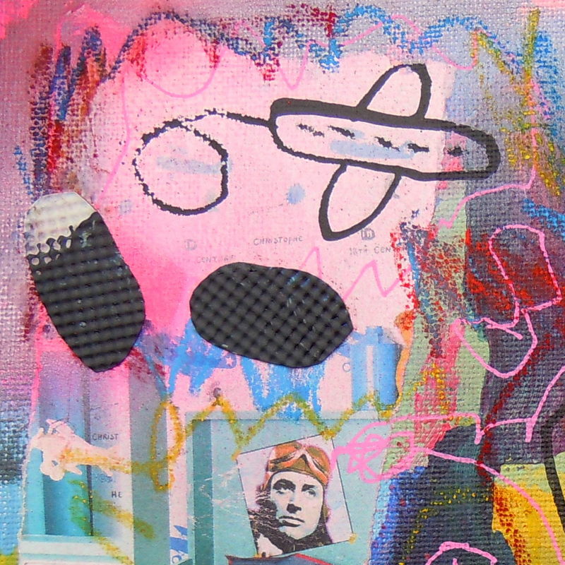 kunst collage vliegtuig