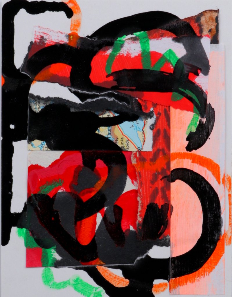 Klein schilderij abstract expressionisme
