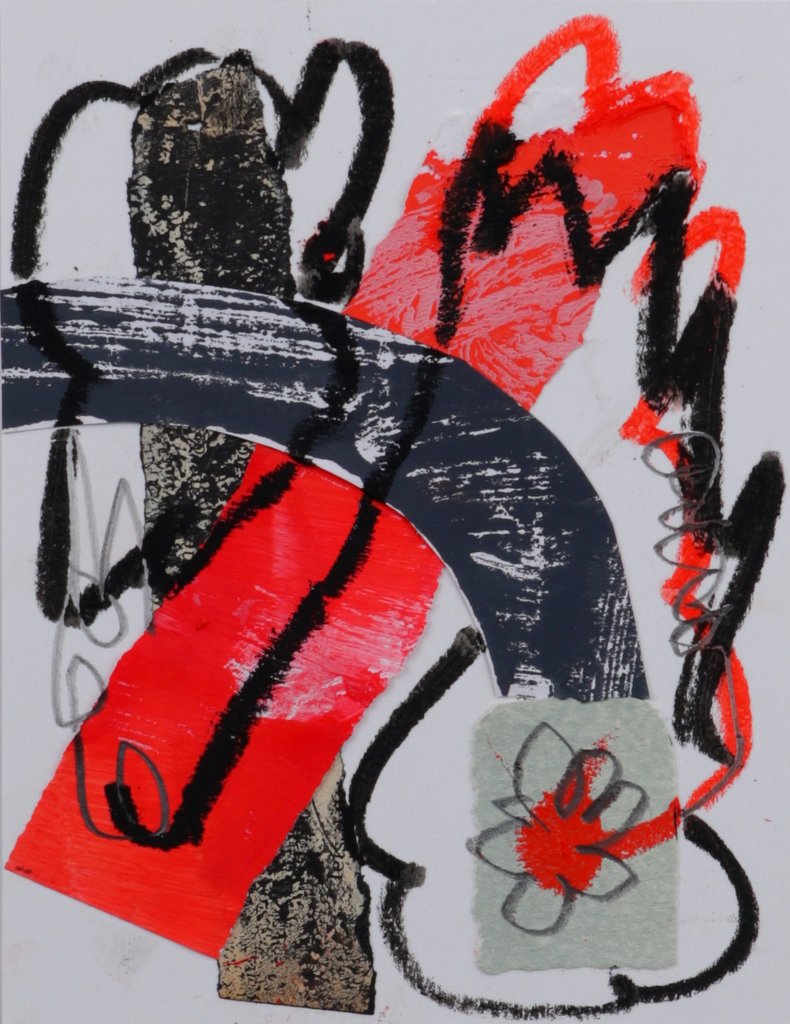 Abstract expressionisme schilderijtje Bloom