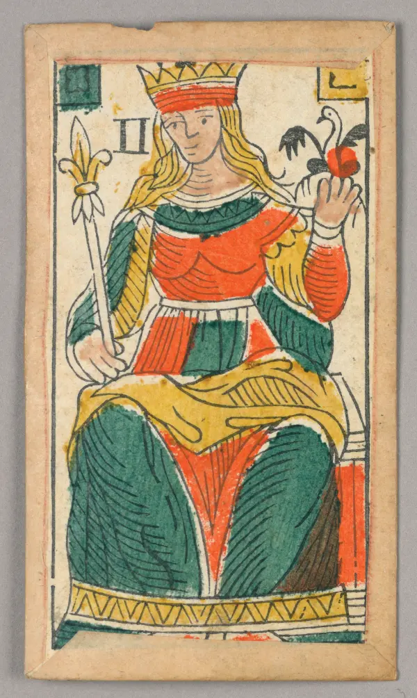 Tarotkaarten trekken - vintage tarotkaart de Hogepriesteres