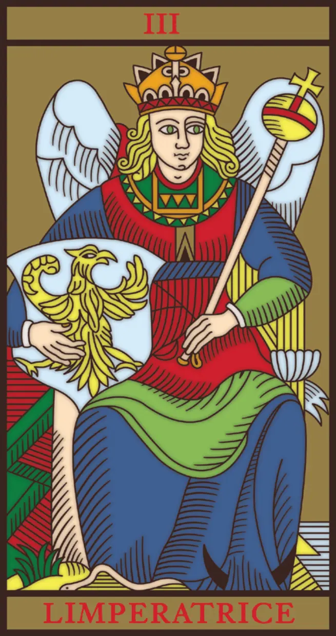 Tarotkaarten trekken - vintage tarot kaart de Keizerin