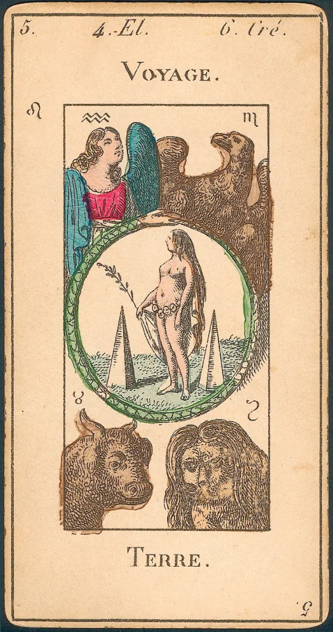 Tarotkaarten trekken - vintage tarotkaart de Wereld