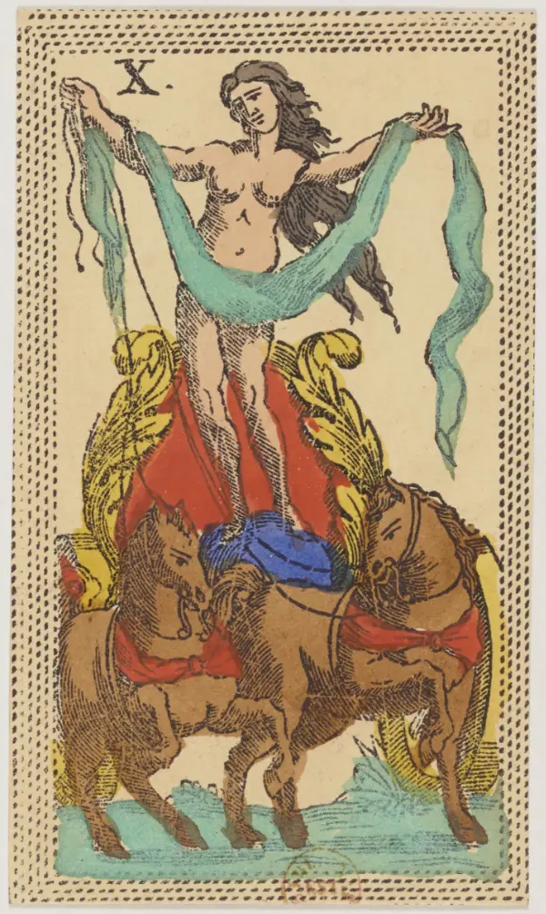Tarotkaarten trekken - vintage tarotkaart de Zegewagen